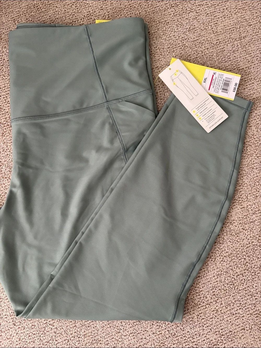 NWT All in Motion High-Waisted Athletic Leggings in Sage Green Size XXL